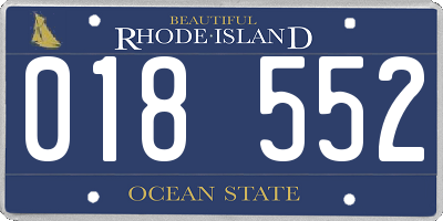 RI license plate 018552