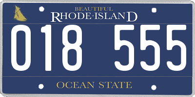 RI license plate 018555