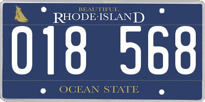RI license plate 018568