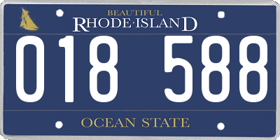 RI license plate 018588