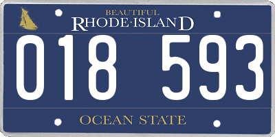 RI license plate 018593