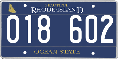 RI license plate 018602