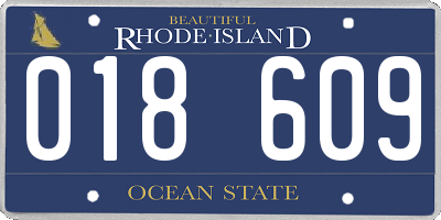 RI license plate 018609