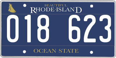 RI license plate 018623