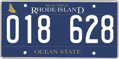 RI license plate 018628