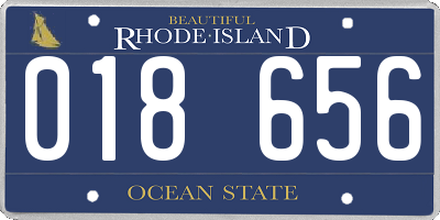 RI license plate 018656