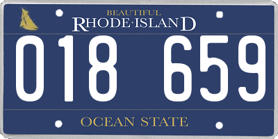 RI license plate 018659