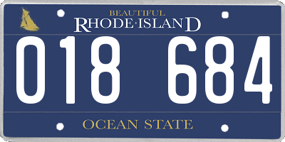 RI license plate 018684