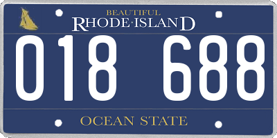 RI license plate 018688