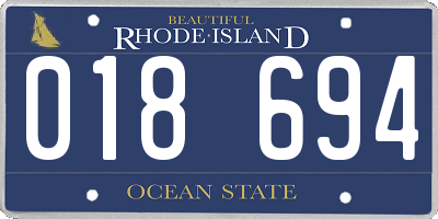 RI license plate 018694