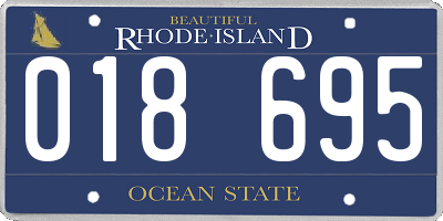 RI license plate 018695