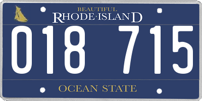 RI license plate 018715
