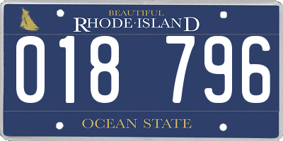 RI license plate 018796