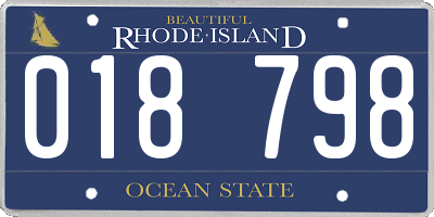 RI license plate 018798