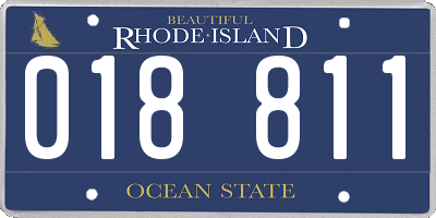 RI license plate 018811