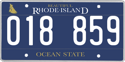 RI license plate 018859