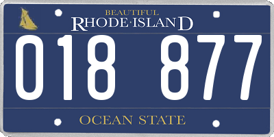 RI license plate 018877