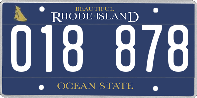 RI license plate 018878