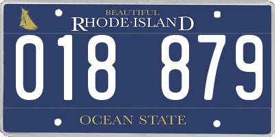 RI license plate 018879