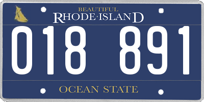RI license plate 018891