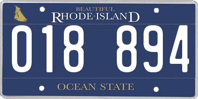 RI license plate 018894