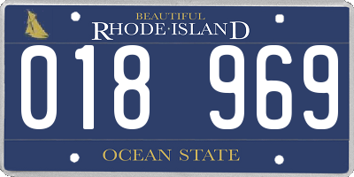 RI license plate 018969