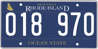 RI license plate 018970