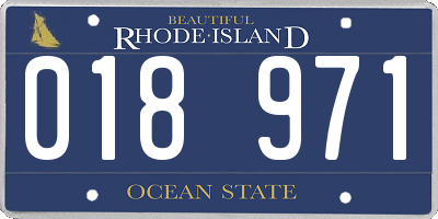 RI license plate 018971