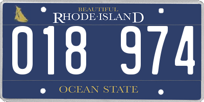 RI license plate 018974