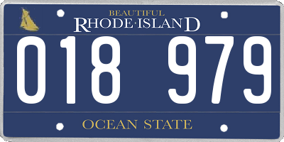 RI license plate 018979