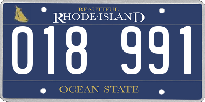 RI license plate 018991