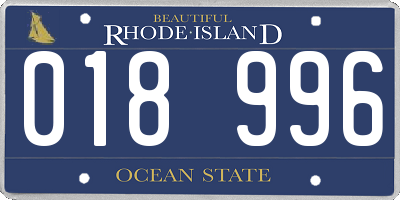 RI license plate 018996