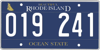 RI license plate 019241