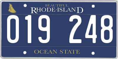 RI license plate 019248