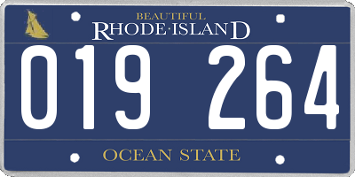 RI license plate 019264