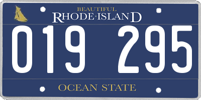 RI license plate 019295