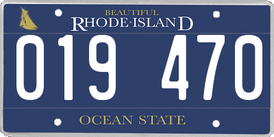 RI license plate 019470