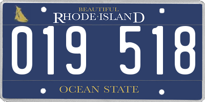 RI license plate 019518