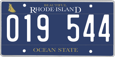 RI license plate 019544