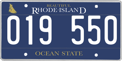 RI license plate 019550