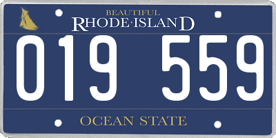 RI license plate 019559