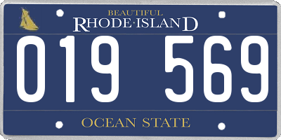 RI license plate 019569