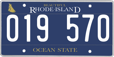 RI license plate 019570