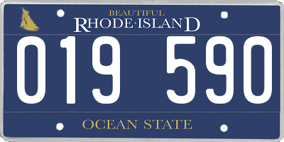RI license plate 019590