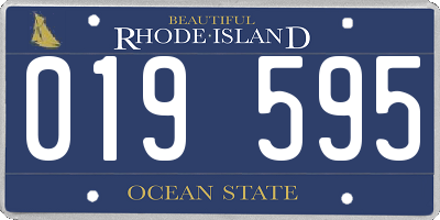 RI license plate 019595