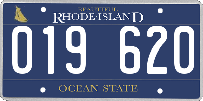 RI license plate 019620