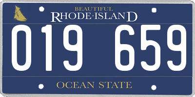 RI license plate 019659