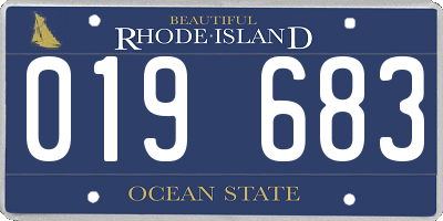 RI license plate 019683