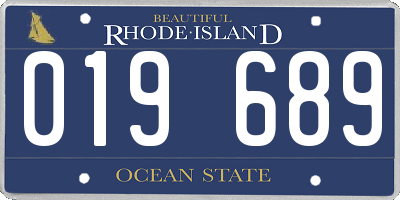 RI license plate 019689