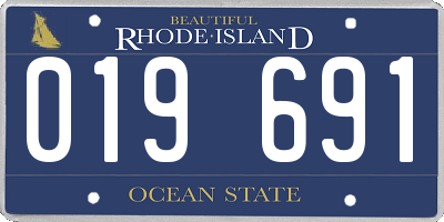 RI license plate 019691